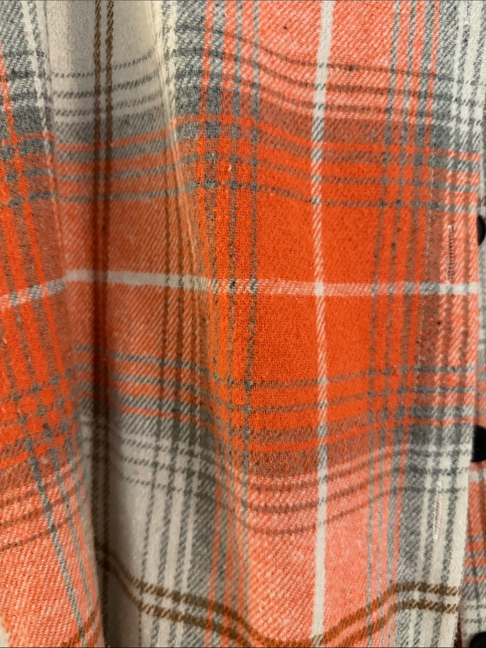 SHEIN Plaid Sleeveless Button-Up Shackets in Orange and Burgundy - Picture 2 of 5